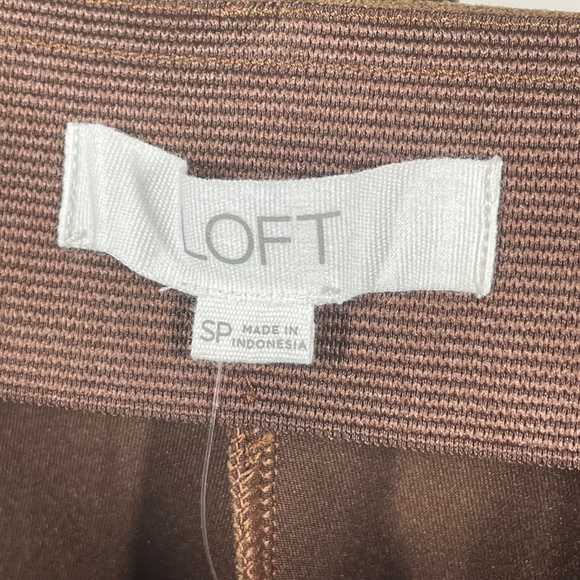 NEW Loft Pants Womens Small petite brown faux suede skinny leggings casual - Picture 4 of 9
